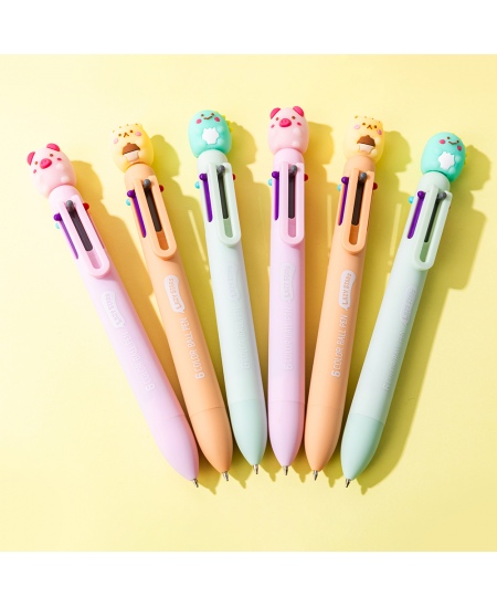 6‑värviline pastapliiats SQUISHY 2, erinevad disainid