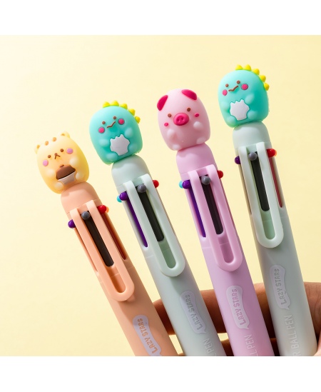 6‑värviline pastapliiats SQUISHY 2, erinevad disainid