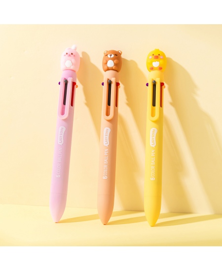 6‑värviline pastapliiats SQUISHY 3, erinevad disainid