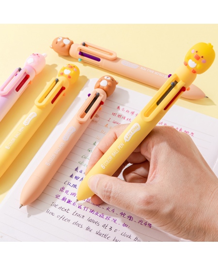 6‑värviline pastapliiats SQUISHY 3, erinevad disainid