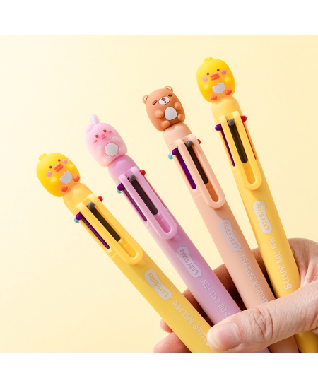 6‑värviline pastapliiats SQUISHY 3, erinevad disainid