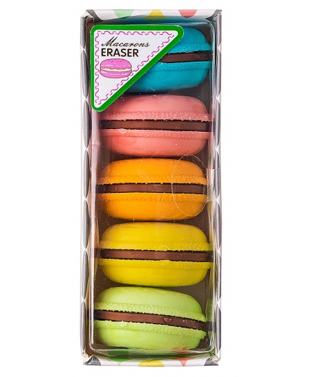 Kustutuskummide komplekt SQUISHY Macaron, 5 tk