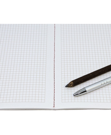 Märkmik õmmeldud SM-LT ECO Art, A6, 48 lehte, ruutudega