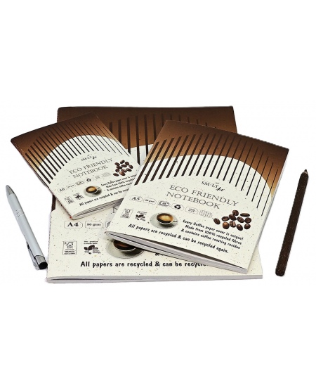 Märkmik õmmeldud SM-LT ECO Art, A6, 48 lehte, ruutudega