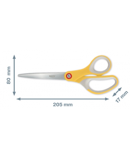 Käärid LEITZ COSY, 20,5 cm, kollased