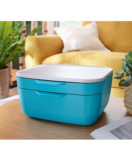 Sahtlitega hoiukarp LEITZ COSY, helesinine.