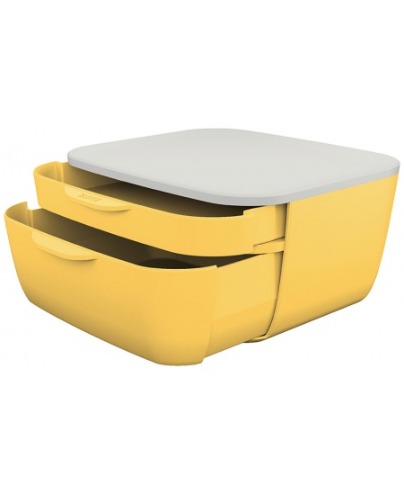 Sahtlitega hoiukarp LEITZ COSY, kollane.