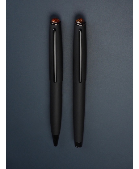 Komplekt AMBER, pastapliiats + sulepea, kinkekarbis