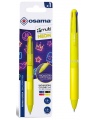 Automaatne 4-värviline pastapliiats OSAMA 4Multi Neon, 1 mm, kollane korpus