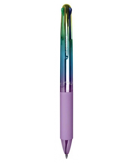 Automaatne 4-värviline pastapliiats OSAMA Rainbow Pastel, 1 mm, mitmevärviline korpus