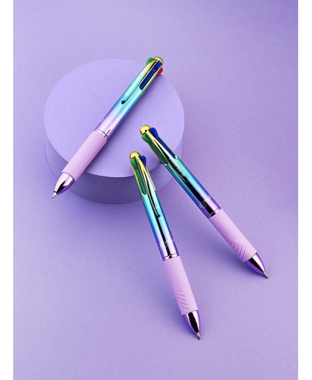 Automaatne 4-värviline pastapliiats OSAMA Rainbow Pastel, 1 mm, mitmevärviline korpus