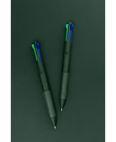 Automaatne 4-värviline pastapliiats OSAMA Urban, 1 mm, tumeroheline korpus