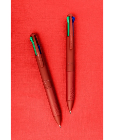 Automaatne 4-värviline pastapliiats OSAMA Urban, 1 mm, punakaspruun korpus