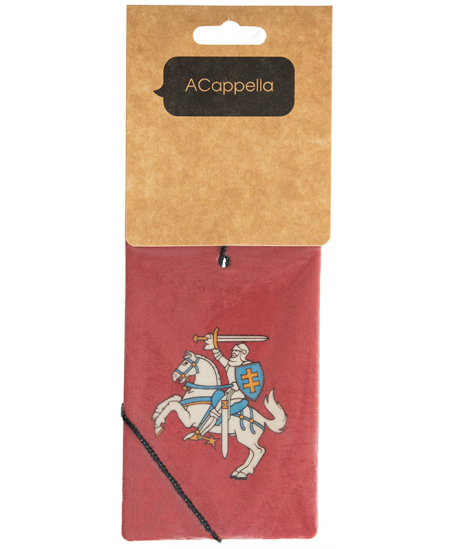 Lõhnav kartongist riputi autole ACAPPELLA Vytis valge - punane taust