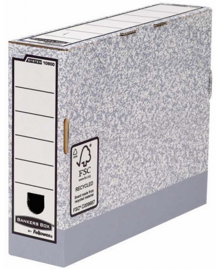 Arhiivikarp FELLOWES, 258×85×310 mm, hall-valge.