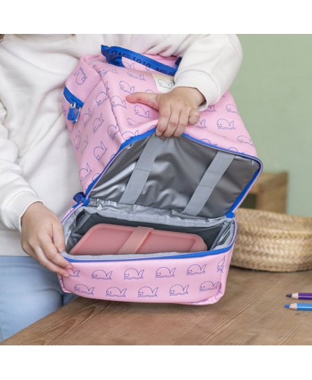 Seljakott lasteaialastele MILAN Vaalad, roosa, termoosaga