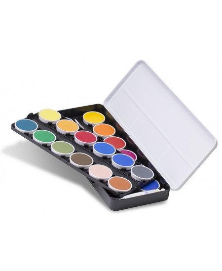 Akvarellid PRIMO, 24 värvi, pintsli ja tuubiga