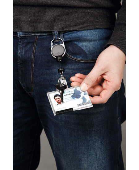 Rullikuga hoidik nimekaardile DURABLE, sinine