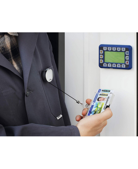 Rullikuga hoidik nimekaardile DURABLE, hõbedane