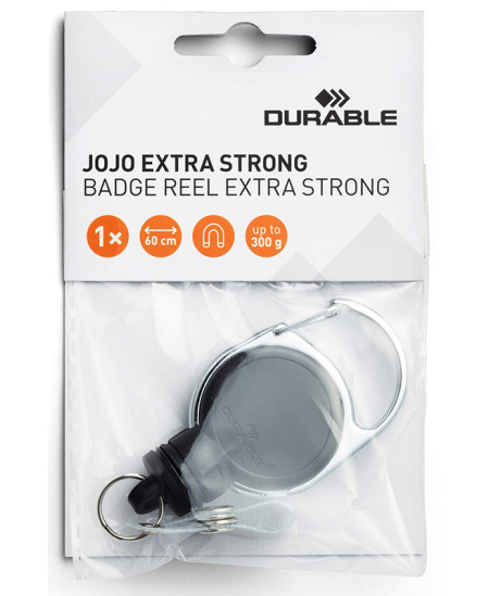 Rullikuga hoidik nimekaardile DURABLE, must