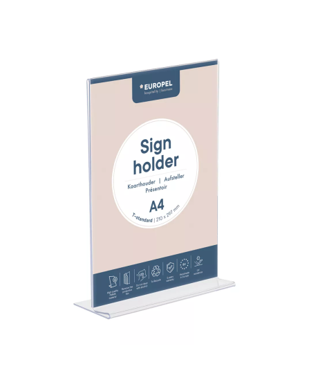 Infostatiiv EUROPEL, T-tüüp, A4, vertikaalne.