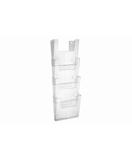 Seinale kinnitatav brošüürialus EUROPEL, 4 sektsiooni, A4, vertikaalne, ühendatav.