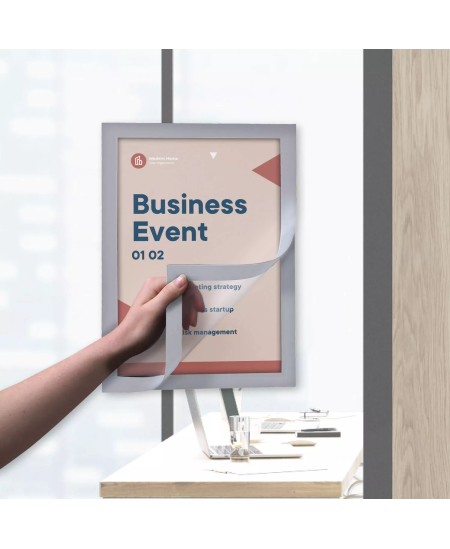 Kleepuv infokraam EUROPEL, A4, hõbedane, 2 tk.