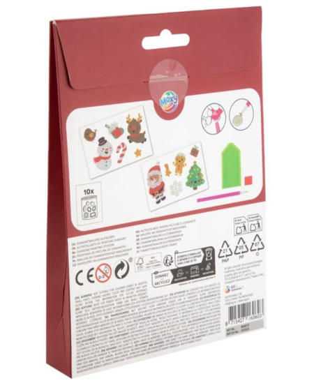 Teemantmosaiik kleebistel MOXY Jõulud, 12 tk.
