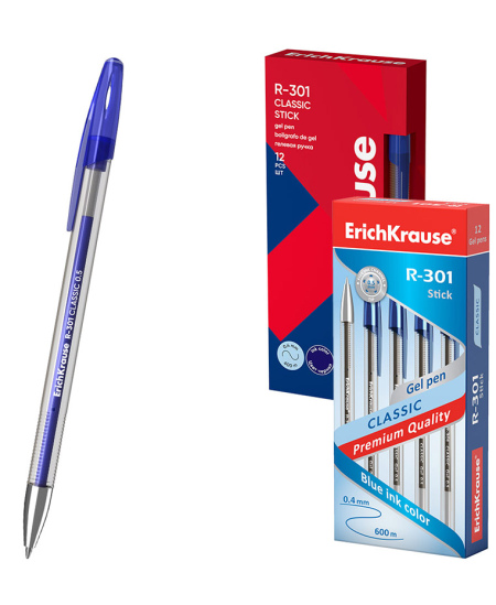 Geelpliiats ERICH KRAUSE R-301 Gel Stick Classic, 0,5 mm, sinine