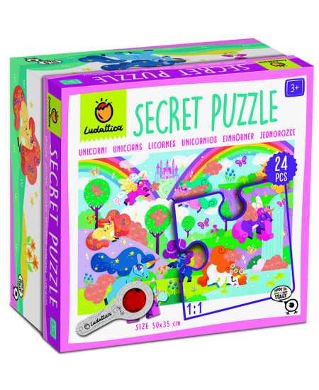 Saladustega pusle LUDATTICA Ükssarvikud, 24 osa