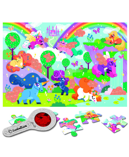 Saladustega pusle LUDATTICA Ükssarvikud, 24 osa
