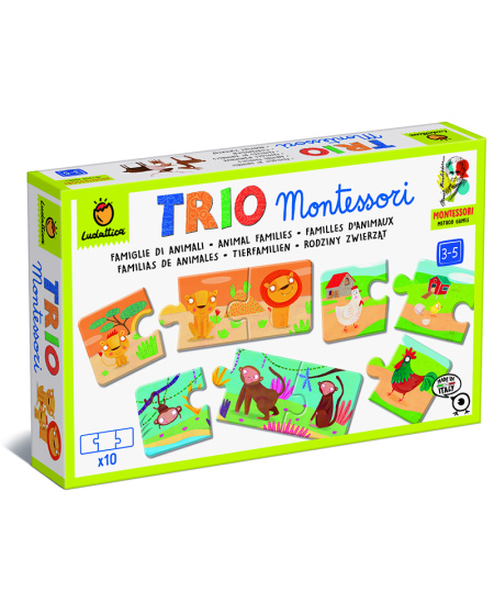 Montessori mäng-loogikapusle LUDATTICA Loomapered (3+)