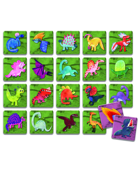 Mälu arendav mäng LUDATTICA Risky Memo Tunne dinosauruseid