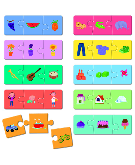 Montessori mäng-loogikapusle LUDATTICA Loogilised pered (3+)