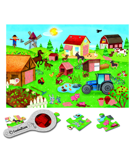 Saladustega pusle LUDATTICA Farm, 24 osa