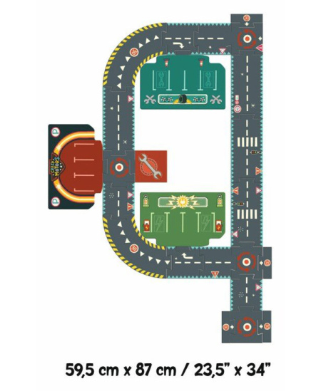 Hiigelpusle-tänavaring DJECO Hullud autod