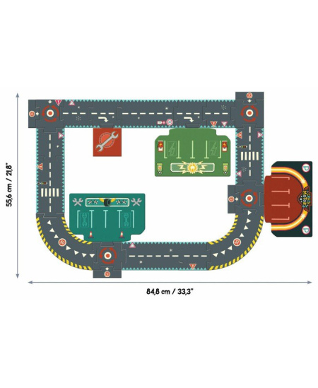 Hiigelpusle-tänavaring DJECO Hullud autod