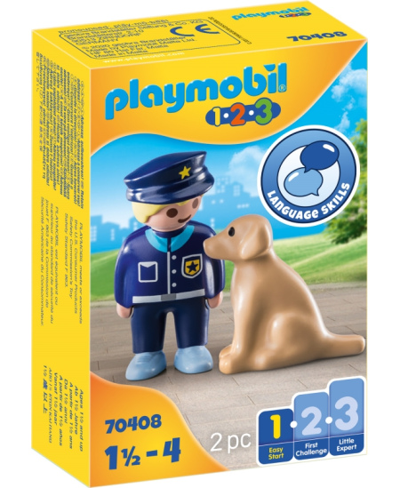 PLAYMOBIL 1.2.3 Politseinik koeraga, 70408