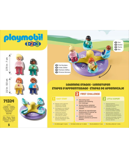 PLAYMOBIL 1.2.3 Karusell numbritega, 71324