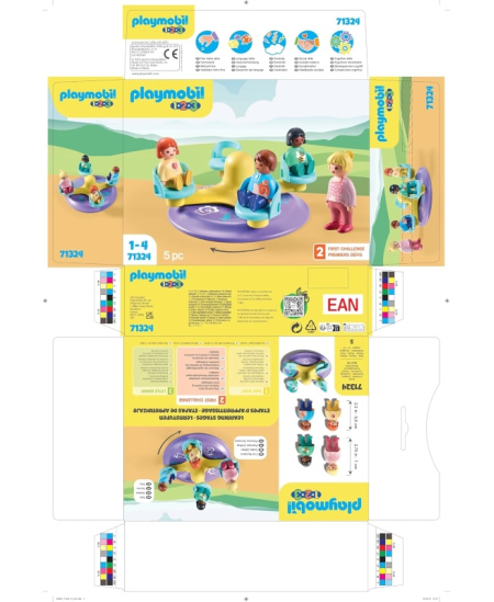 PLAYMOBIL 1.2.3 Karusell numbritega, 71324