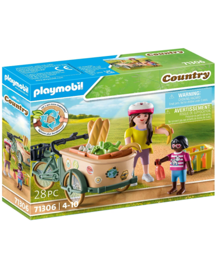 PLAYMOBIL Country Naispõllumajandustootja jalgratas haagisega, 71306