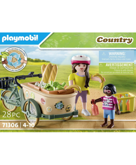 PLAYMOBIL Country Naispõllumajandustootja jalgratas haagisega, 71306