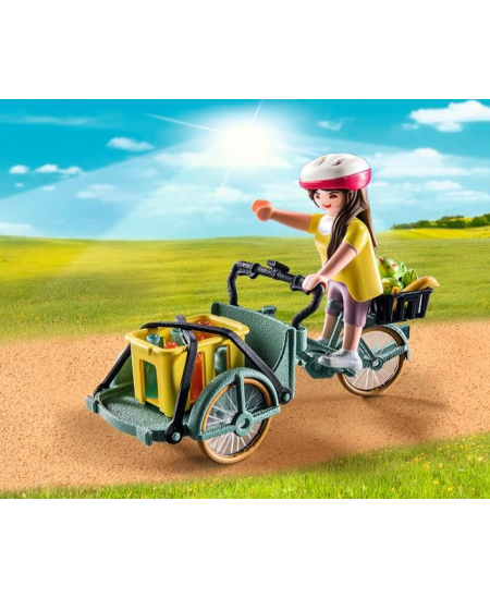 PLAYMOBIL Country Naispõllumajandustootja jalgratas haagisega, 71306