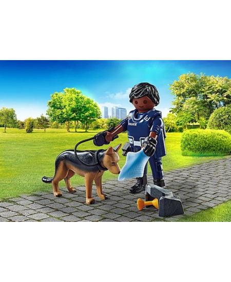 PLAYMOBIL Special Plus Politseinik koeraga, 71162