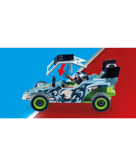 PLAYMOBIL Stunt Show Võidusõitja autoga, 71044