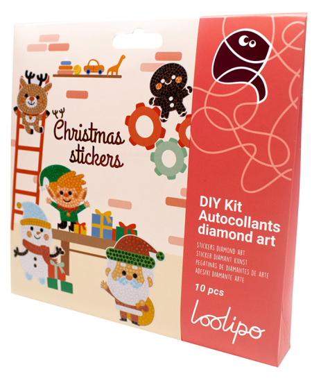 Teemant-jõulukleebiste komplekt LOOLIPO, 10 tk.