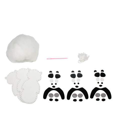 Õmbluskomplekt LOOLIPO Pandad, 3 tk.