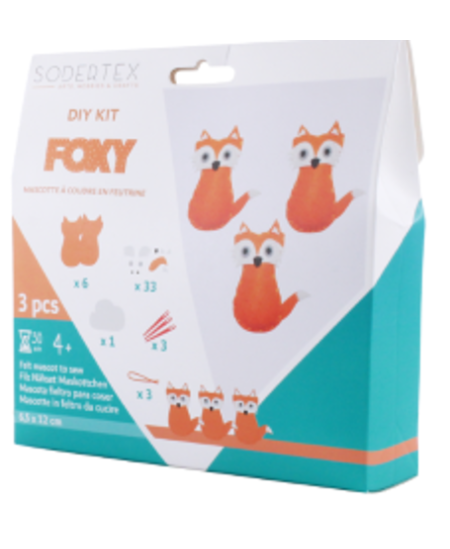 Õmbluskomplekt LOOLIPO Rebased, 3 tk.