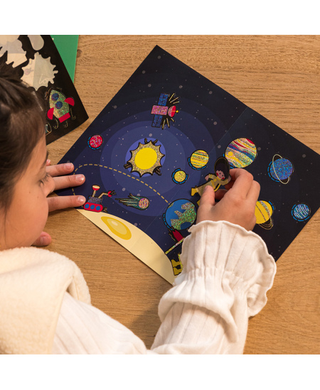 Holograafilised siirdatavad kleebised LOOLIPO Kosmos, 120 tk.