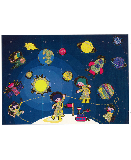 Holograafilised siirdatavad kleebised LOOLIPO Kosmos, 120 tk.